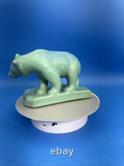 Vintage Van Briggle Pottery Bear 14/50, Ming Blue