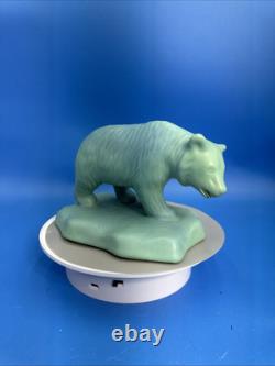 Vintage Van Briggle Pottery Bear 14/50, Ming Blue