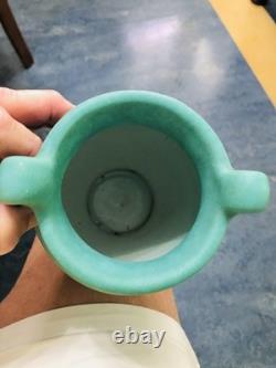 Vintage WELLER Vase/Art Pottery/Arts & Crafts/Matte Green 1920-30s /Inscribed