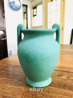 Vintage WELLER Vase/Art Pottery/Arts & Crafts/Matte Green 1920-30s /Inscribed
