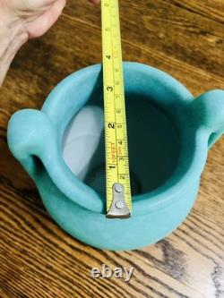 Vintage WELLER Vase/Art Pottery/Arts & Crafts/Matte Green 1920-30s /Inscribed