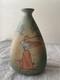 Vintage Weller Dickens Ware, Female Golf Themed Vase, 7 1/2 Tall