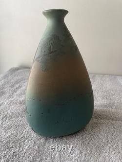 Vintage Weller Dickens Ware, Female Golf Themed Vase, 7 1/2 Tall