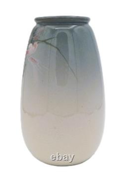 Vintage Weller Eocean Art Pottery Vase, c1898-1918 HP Floral 6.75 FABULOUS