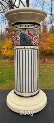Vintage Weller Zona Eldora Chelsea Art Pottery Floral Pedestal