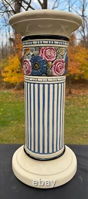 Vintage Weller Zona Eldora Chelsea Art Pottery Floral Pedestal