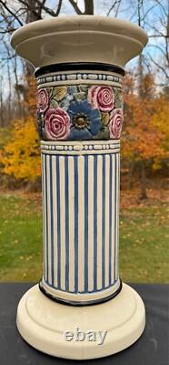Vintage Weller Zona Eldora Chelsea Art Pottery Floral Pedestal