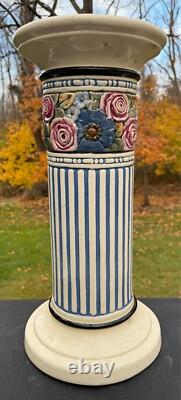 Vintage Weller Zona Eldora Chelsea Art Pottery Floral Pedestal