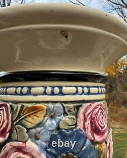 Vintage Weller Zona Eldora Chelsea Art Pottery Floral Pedestal