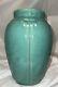 Vintage Zanesville Pottery 8 1/2 Vase 795 Arts And Crafts Green Stoneware