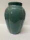 Vintage Zanesville Pottery 8 1/2 Vase 795 Arts And Crafts Green Stoneware