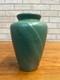 Vintage Zanesville Pottery Arts & Crafts Tobacco Leaf Vase Matte Green