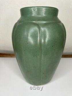 Vintage Zanesville Stoneware Arts & Crafts #795 Pottery Vase Matte Green