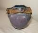 Vintage Handmade Jan Jones Purple Glaze Brutalist Stoneware Pottery Vase Pot
