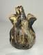 Vintage Handmade Brutalist American Pottery Anatomical Heart Shaped Vase