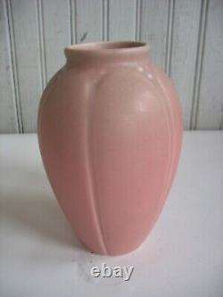 Vtg 1928 Rookwood Art Pottery Matte Rose Glaze Lotus Vase 2088 Arts & Crafts 5