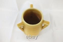 Vtg 1928 Rookwood Pottery Tri 3 Handled Vase Matt Yellow Glaze Arts Crafts 2330