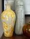 Vtg Arts & Crafts Mission Style Yellow Crystalline Porcelain Ceramic 12 Vase