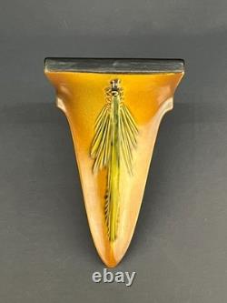 Vtg. Roseville Pine Cone 1936 Art Deco Pottery Wall Shelf / Sconce Nr. Mint