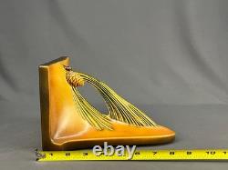 Vtg. Roseville Pine Cone 1936 Art Deco Pottery Wall Shelf / Sconce Nr. Mint
