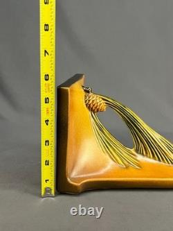 Vtg. Roseville Pine Cone 1936 Art Deco Pottery Wall Shelf / Sconce Nr. Mint