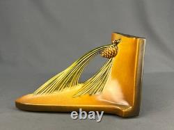 Vtg. Roseville Pine Cone 1936 Art Deco Pottery Wall Shelf / Sconce Nr. Mint