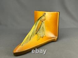 Vtg. Roseville Pine Cone 1936 Art Deco Pottery Wall Shelf / Sconce Nr. Mint