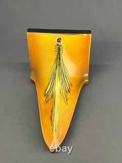 Vtg. Roseville Pine Cone 1936 Art Deco Pottery Wall Shelf / Sconce Nr. Mint