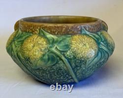 Vtg Roseville Sunflower 1930 Arts And Crafts Pottery Ceramic Bowl/Vase #208-5