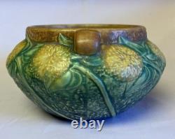 Vtg Roseville Sunflower 1930 Arts And Crafts Pottery Ceramic Bowl/Vase #208-5