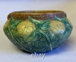Vtg Roseville Sunflower 1930 Arts And Crafts Pottery Ceramic Bowl/Vase #208-5