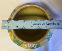 Vtg Roseville Sunflower 1930 Arts And Crafts Pottery Ceramic Bowl/Vase #208-5