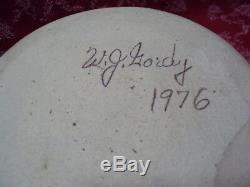 W. J. Gordy Pottery Hand Crafted Made Art Storage Jar W LID Signed