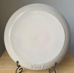 WAYNE BATES 12.5 Geometric Sgraffito on Porcelain Platter - Kentucky VGUC