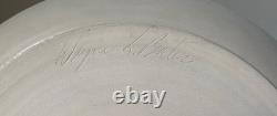 WAYNE BATES 12.5 Geometric Sgraffito on Porcelain Platter - Kentucky VGUC