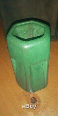 WELLER Matte Green Pottery Vase, Arts & Crafts Early 1900s Marked