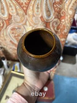 WJ Gordy Vase in Green, Blue, Brown Signed Gordy 4.5H 4.5W Handmade