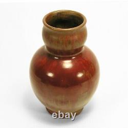 WJW Walley Pottery red brown drip glaze 9.25 handled flagon arts & crafts