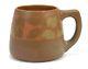 Walrath Pottery Fruit Decorated Matte Brown Mug Arts & Crafts Rochester New York