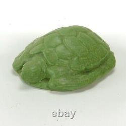 Walrath Pottery matte green sea turtle paperweight Arts & Crafts New York