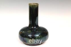 Wannopee Pottery Antique Vase Arts & Crafts Signed Mark Bottle Flambe 9