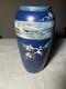 Weller 9 Hudson Blue 1920s Art Pottery Hand Painted Ceramic Vase