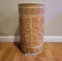 Weller Antique Art Pottery Ivory Umbrella Stand Floor Vase Arts & Crafts