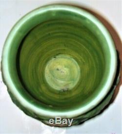 Weller Art Pottery Matt Ware Fru Russet Wisteria Vase Arts Crafts Green