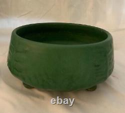 Weller Arts And Crafts Green Footed Bowl With Fern Leaves 1905. Mint