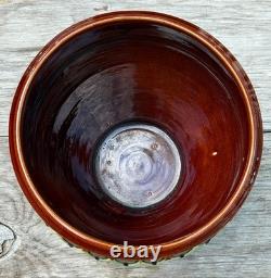 Weller Blended Majolica Art Deco Pottery Green Brown Jardiniere Planter