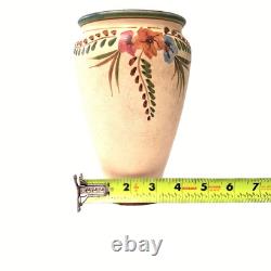 Weller Bonito Vase Hand Painted Floral Arts Crafts Pottery Ohio Antique