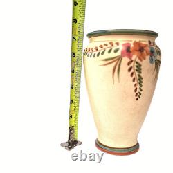 Weller Bonito Vase Hand Painted Floral Arts Crafts Pottery Ohio Antique