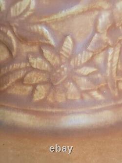 Weller Breton 1920s Arts And Crafts Pottery Matte Brown Sunflowers Ceramic Vase