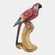 Weller Brighton 1915 Vintage Art Pottery Large Red Blue Parrot Statue Figurine